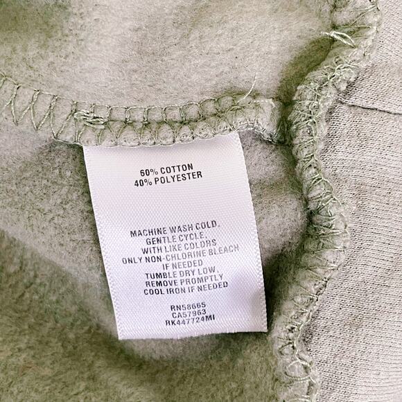 Abound Drop Shoulder Puff Sleeve Cropped Sweatshirt Olive Sage Night size S NWT - Picture 11 of 12